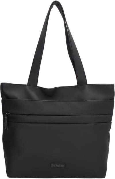 De Beagles Nara Shopper - Schoudertas - Waterafstotend - Ritsvakken - Praktisch - Dames - Tote Bag - Dames Tas - Zwart