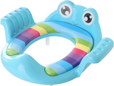 KimDo - WC Verkleiner - Blauw - Kinder WC Bril - Licht ontwerp - hygiënisch voor onderweg - met kussen - zindelijkheidstraining