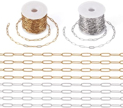 Dailygoody - Paperclip Kettingen - DIY Sieraden - Goud en Zilver - RVS - Kettingen voor Sieraden Maken - Geschikt voor Creatieve Projecten - Kleurcomb.