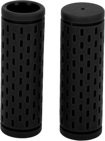 Lichtgewicht Fietsstuurgrepen van 90 mm - Comfortabele End Grips Bescherming voor Fiets, Zwart, 1 Paar