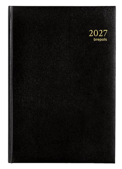 Brepols bureau agenda 2027 - MINISTER [0.218] - LIMA - Bureau agenda - 1 dag op 1 pagina - Dagoverzicht - Zwart - 14.8 x 21 cm