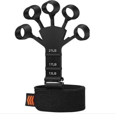 Knaak Hand Trainer - Gripster - Hand Workout - Gripper - Handknijper - Fitness - 5 Vingers - Zwart