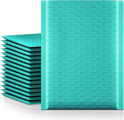 100 Teal Veiligheidspostzakken 15x25 cm - Gepolsterde Enveloppen voor Verzenden