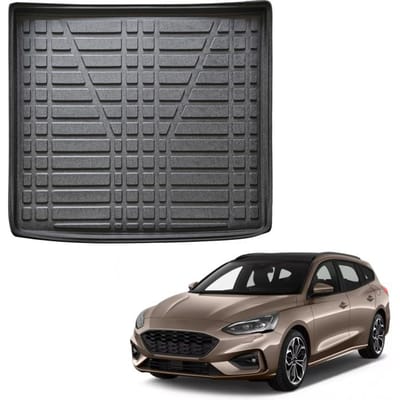 Bac de coffre sur mesure - SCOUTT - Ford Focus (Break) depuis 2018 - Noir - Antidérapant - Bord haut