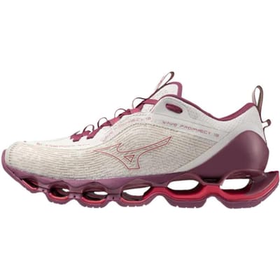 Mizuno Wave Prophecy 13 Wit Zand Azalea Dames Sneakers J1GD240072 38.5 gray