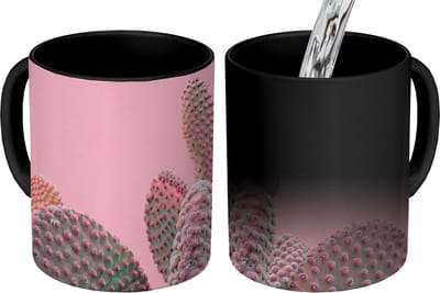 Magische Mok - Foto op Warmte Mokken - Koffiemok - Cactus - Planten - Zomer - Magic Mok - Beker - 350 ML - Theemok