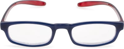 Leesbril - Halsbril - Lezen en Zien - Lichtgewicht en Draagbaar - +1.00 Dioptrie - Blauw met Rood