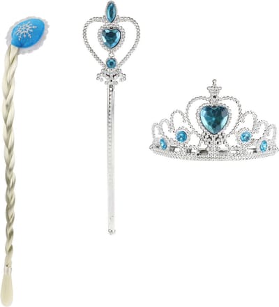 Jobber Toys - Prinsesses Speelgoed Acc - Tiara & vlecht - Frozen thema