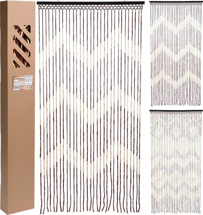 Gordijn H&S Collection Buitenkant Deur Bamboe 90 x 180 cm