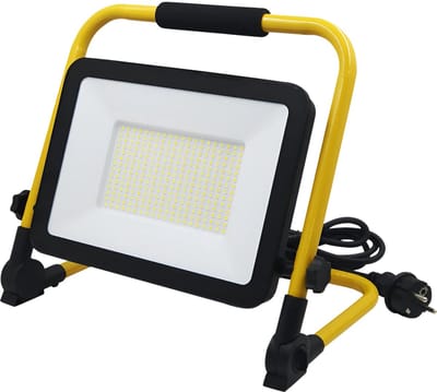 LED Bouwlamp met Stekker + Statief - Brinton - 100 Watt 9500 Lumen - Aanpasbare Lichtkleur 3000K-4000K-6500K - Waterdicht IP65 - Kantelbaar