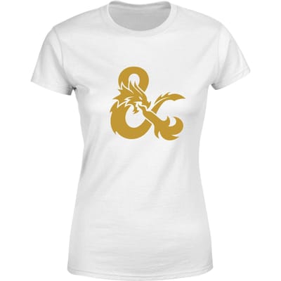Dungeons & Dragons Ampersand Gold Women's T-Shirt - Wit - XS