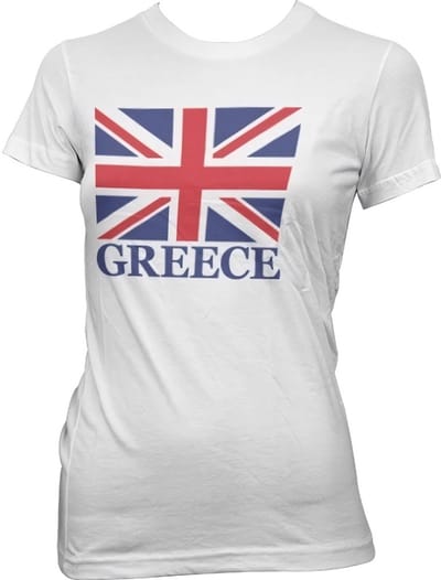 Hybris Great Greece Girly T-shirt voor dames, witite