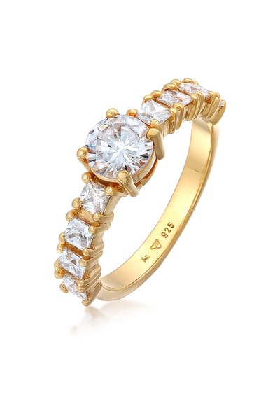 Elli - Ring - Dames Verlovingsring Elegant met Zirkonia kristallen in 925 Sterling Zilver - Dames