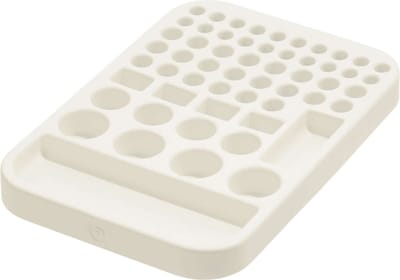 iDesign - Eco Tray Lade Organizer voor Batterijen - Gerecycled Kunststof - Wit