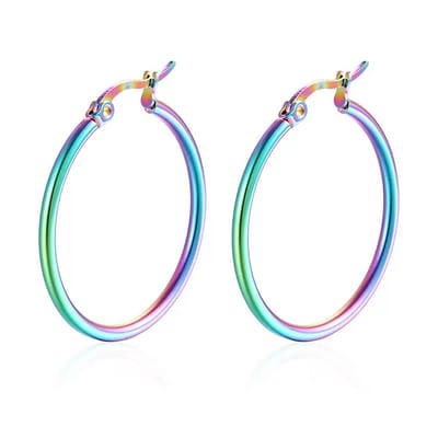 WeLoveSilver - chirurgisch stalen oorringen - meerkleurig - 20 mm