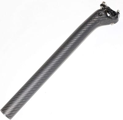 Verende Zadelpen - Fiets Zadelpen - Lange Reizen - Comfortabele Demping - 27.2x400mm - Mat Zwart