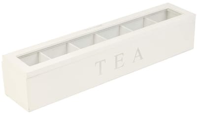 Allecto - Thee-opbergkisten - Houten Thee-opbergdoos - Elegante opslag - Zwart - Theezakjesopslag - Multifunctioneel - Thuisdecoratie