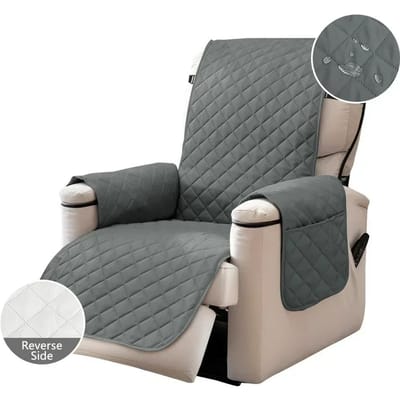 Antislip Fauteuilhoes Waterdichte Bankhoes met Elastische Banden Wasbare Meubelbeschermer voor Kinderen/Honden/Huisdieren gray
