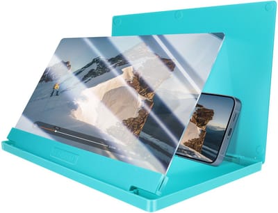 Avizar 12-inch schermversterker voor smartphones met HD-lens, Blauw