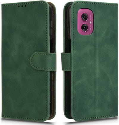 Coverup Hoesje - Geschikt voor Motorola Moto G55 Hoesje - Coverup Book Case - Groen