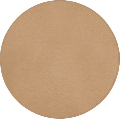 Badmat rond 70x70 cm - Antislip - Bruin - Effen print - Badmatten voor badkamer - Badkamermat - Douchemat - Ronde badkamer mat