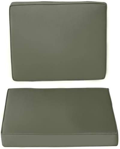 Killogood 2-delige set zitkussens, 56 x 52 cm stoelkussens met ritssluiting, stoffen hoes, 7cm dik kussenhoes, wasbaar donkergrijs
