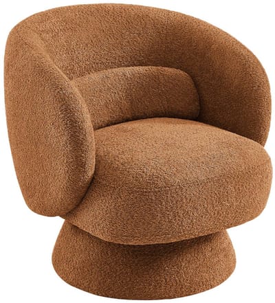 sweeek - Fauteuil 360° draaibaar in stof met kussen - elias