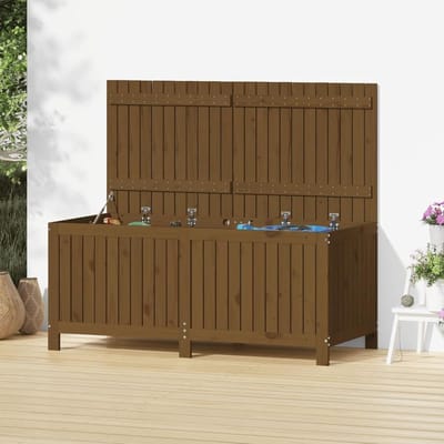 Tuinbox Hout - Opbergbox Buiten - Tuinspullen Opbergen - Massief Grenenhout - 147 x 68 x 64 cm - Natuurlijk
