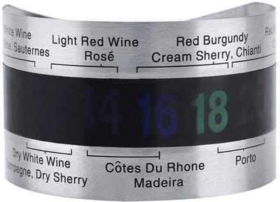 Allecto - Wijntemperatuur - Roestvrijstalen thermometer - Compact en gebruiksvriendelijk - LCD-display - Geschikt voor wijn en bier - Perfect voor ...