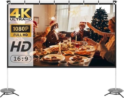 Projectiescherm PS1/PS2 100/120 inch Projectiescherm met standaard Projectiescherm 16:9 4K HD Projectiefilmscherm met draagtas (120 inch)