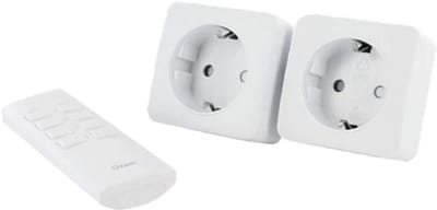 Chacon Mini Aan-Uit Stopcontacten + afstandsbediening - 3000W 230V - 4 Kanaals - Wit