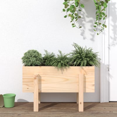 vidaXL - Plantenbak - 62x30x38 - cm - massief - grenenhout