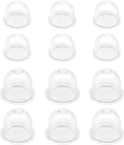 Set van 12 Transparante Primer Capsules voor Brandstofpomp en Carburetor voor Grasmaaiers, Kettingzagen en Blazers