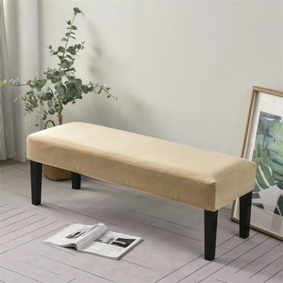 Zachte Velvet Eetkamerstoelhoes Stretch Pianokrukhoes Lange Ottomanhoes Effen Bankhoes Schoenen Wisselen voor Woonkamer