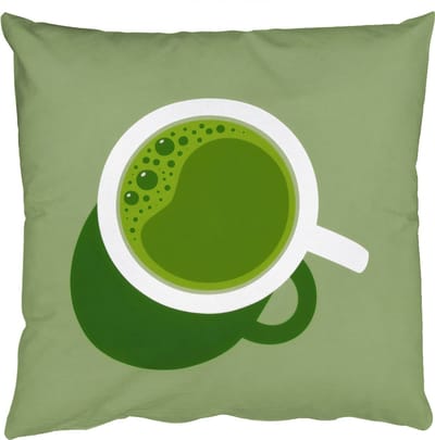 Sierkussens - Kussentjes Woonkamer - 50x50 cm - Minimalistisch - Kopjes - Matcha -Groen