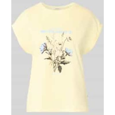 T-shirt van zachte jersey met print aan de voorkant en logo-applicatie voor vrouwen s.Oliver