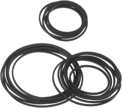 Vierkante Cassettebandjes - Recorder Riemen - Apparaten Repareren - Duurzaam Rubber Materiaal - 60 Stuks - Zwart