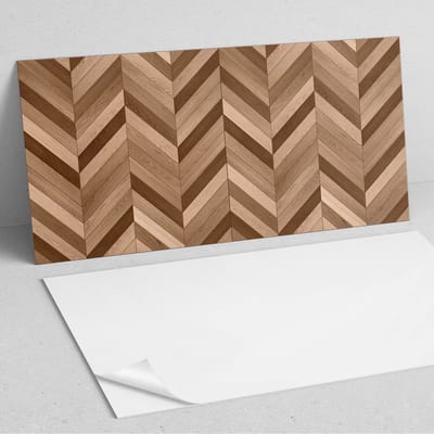 Coloray Wandpanelen Zelfklevend - Visgraatpatroon in het hout PVC Wandpaneel - 100 cm x 50 cm - Bruin Wandbekleding Zelfklevend - 1 stuk - Texturen Wandpanelen Zelfklevend - Wandbord Keuken - Wandpaneel Badkamer