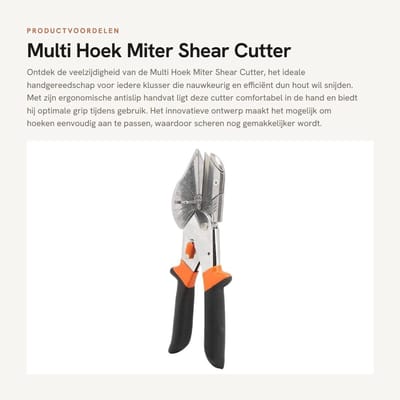 Dailygoods- Hoekschaar Ergonomisch - Antislip Handvat - Verchroomd Staal - Snijdend voor Dun Hout - Multifunctioneel Gereedschap - 100mm Lemmet - Knipschaar