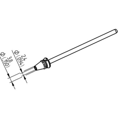 Ersa 0742ED2438H/SB Desoldeerpunt Conisch Grootte soldeerpunt 3.8 mm Lengte soldeerpunt: 79.25 mm Inhoud: 1 stuk(s)