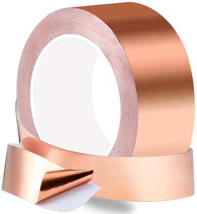 Zelfklevende Kopertape voor Slakkenbescherming, EMI Shielding en Elektrische Reparaties - 20 m x 3 cm, Ideaal voor Tuinprojecten en Knutselen
