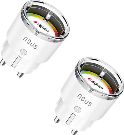 Nous Tuya ZigBee Smart Plug 2-pack - Tuya of Smart Life App - Vereist ZigBee hub - Max 2500W
