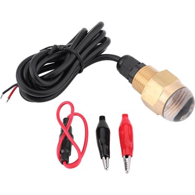 Bateau Marin 12V Laiton Verre LED Bleue Lampe Lumière Sous-Marine Bouchon de Vidange 12  NPT Accessoire de Yacht