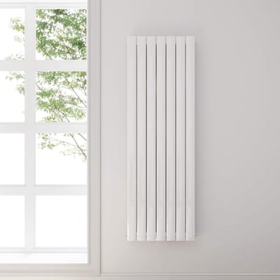 Luxe Rechte Badkamer Radiator - Paneelverwarming Verticaal - 1600x539mm - Wit/Antraciet