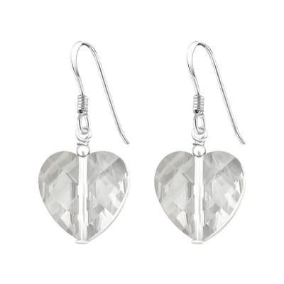 Aramat Jewels | Oorhangers | Zilveren Oorhangers met 14mm Kristal | | | |14mm | Zilver | Volwassenen, Kinderen | Verkleurd niet