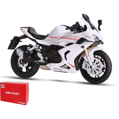 1:12 Qjmotor 600Rs Racing Motorfiets Legering Diecast Model Motorfiets Cadeaubox Geluid En Licht Huis Interieur Bureaublad Decoraties