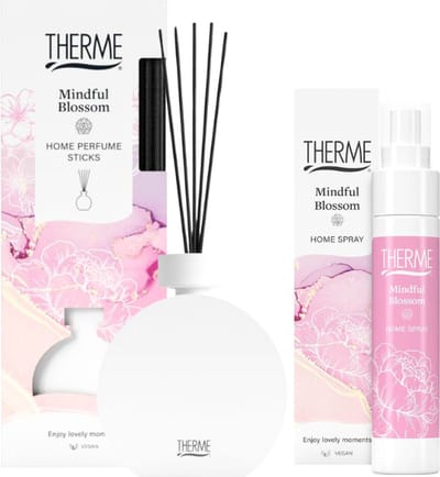 Therme Cadeauset Mindful Blossom Home - Therme Home Perfume Sticks Mindful Blossom - Therme Home Spray Mindful Blossom
