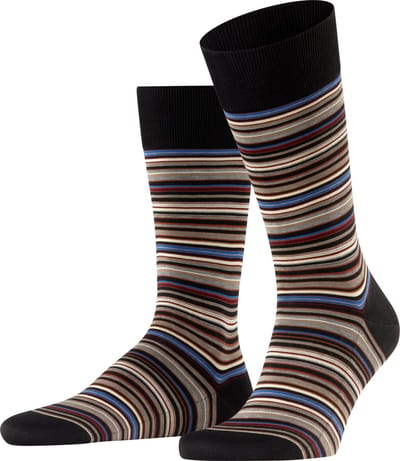 FALKE Microblock gedessineerd katoen sokken heren grijs - maat 39-40