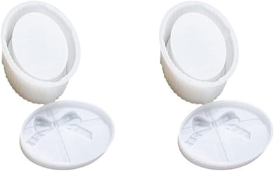 Gietmal Sieraden Doos - Opberg Organizer - Hobby Knutselen - Gladde Binnenkant - 2 Sets - Wit
