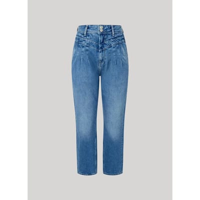 Pepe Jeans Violet High Pleat Spijkerbroek Blauw 29 / Regular Vrouw